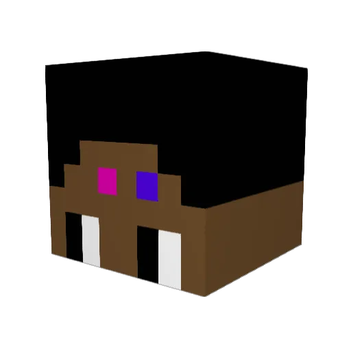 ewanewa Minecraft avatar head, 3D render