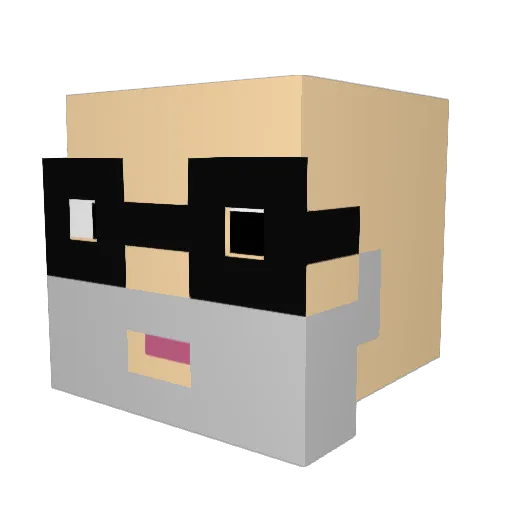 ewanvdv Minecraft avatar head, 3D render