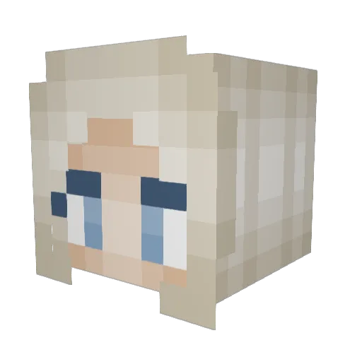 ewazu Minecraft avatar head, 3D render