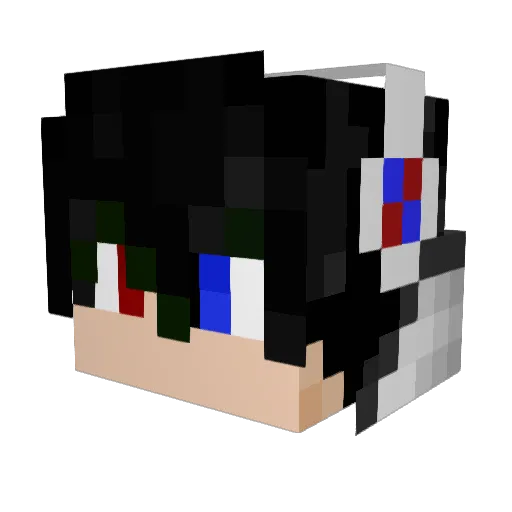 eweret Minecraft avatar head, 3D render