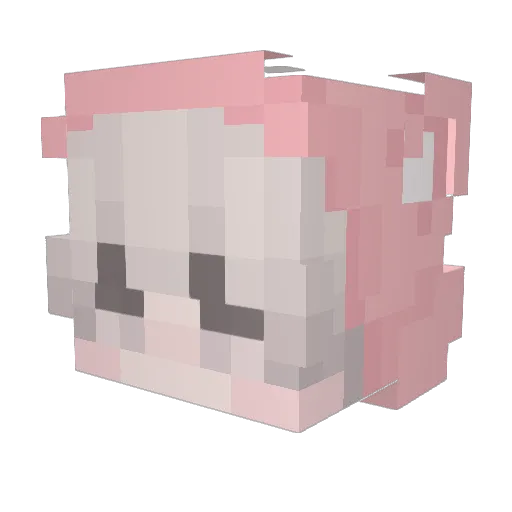 ewlias Minecraft avatar head, 3D render