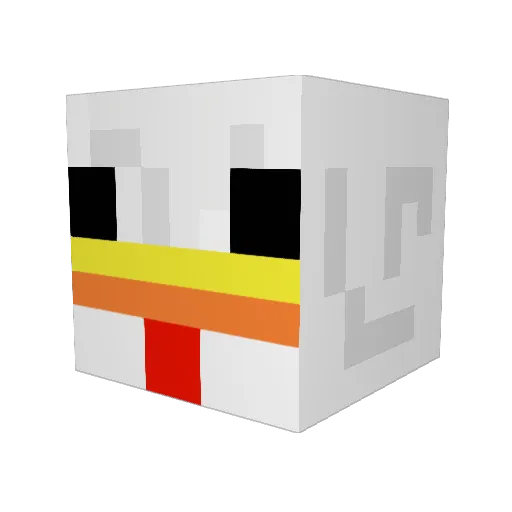 ewolf1227 Minecraft avatar head, 3D render