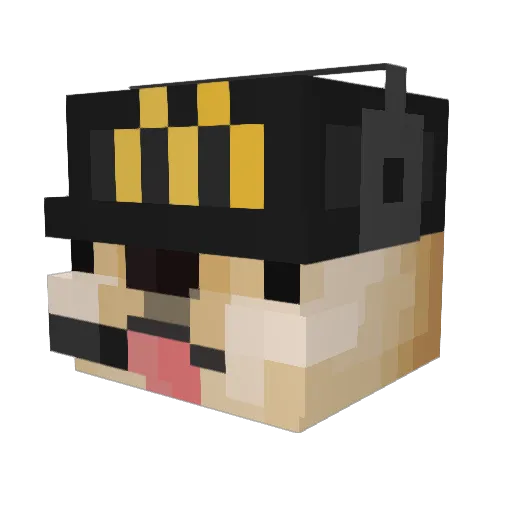 ewom Minecraft avatar head, 3D render