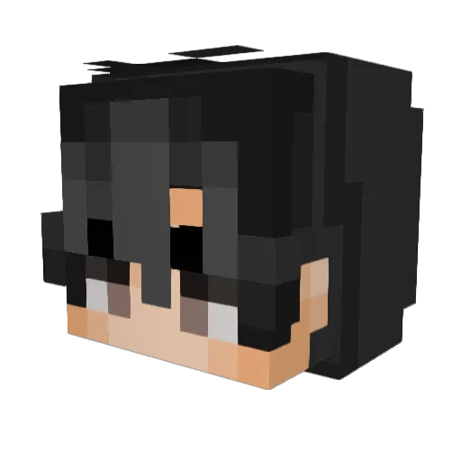 ewqpp Minecraft avatar head, 3D render