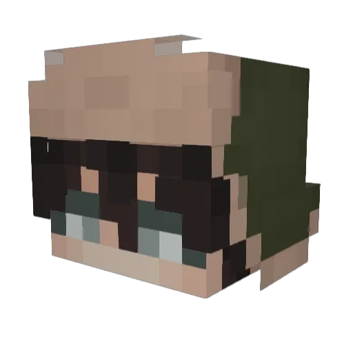 ewwevan Minecraft avatar head, 3D render