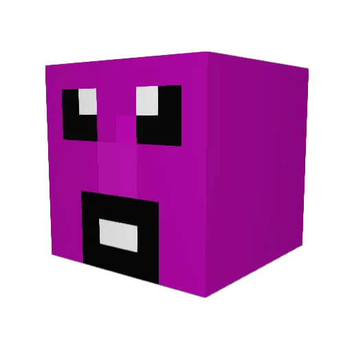 ewwfjr Minecraft avatar head, 3D render