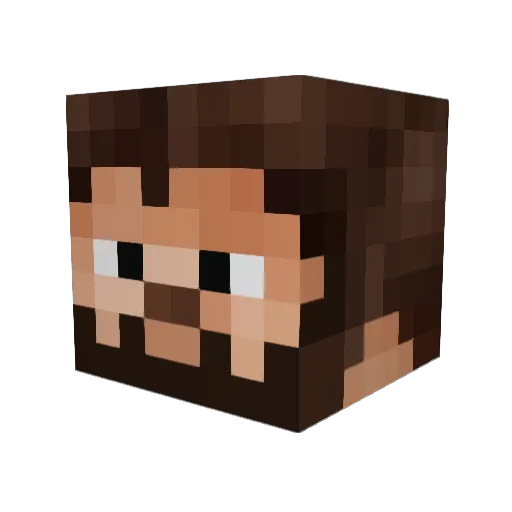 ewzz Minecraft avatar head, 3D render