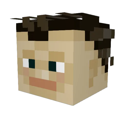ex0_n Minecraft avatar head, 3D render