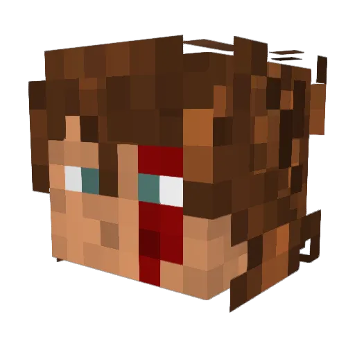 ex0ll Minecraft avatar head, 3D render