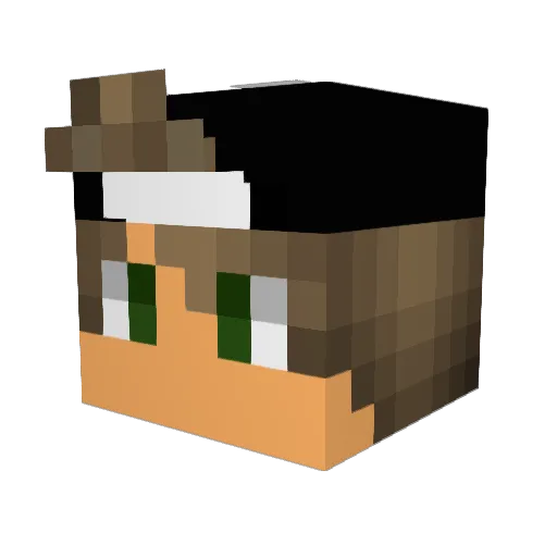 ex1lee Minecraft avatar head, 3D render