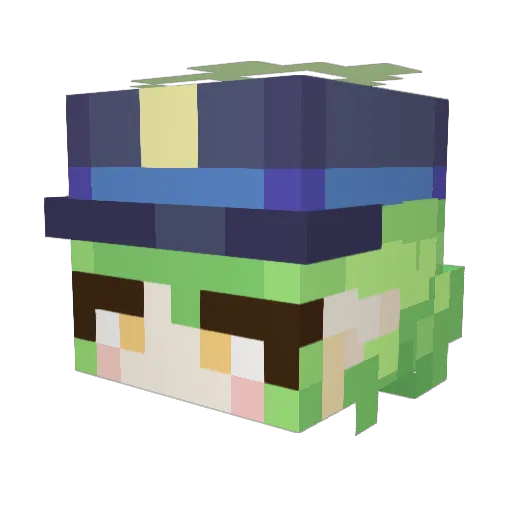 ex6ae Minecraft avatar head, 3D render