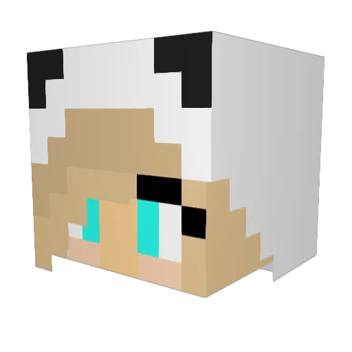 exPANDAble Minecraft avatar head, 3D render