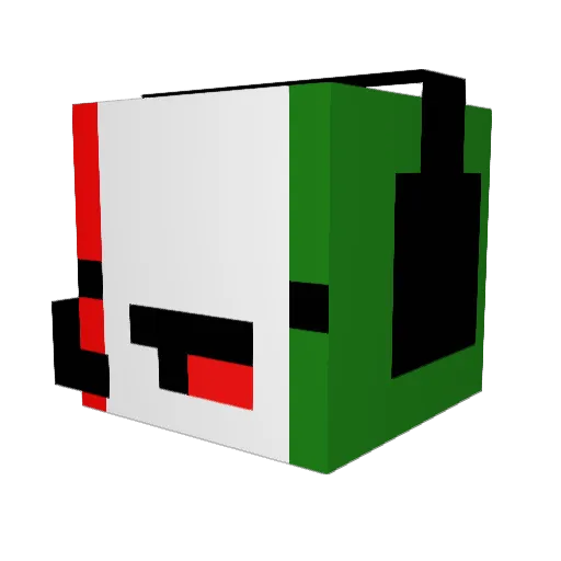 exUbiq Minecraft avatar head, 3D render