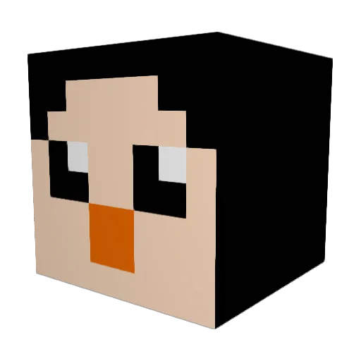 exVally Minecraft avatar head, 3D render