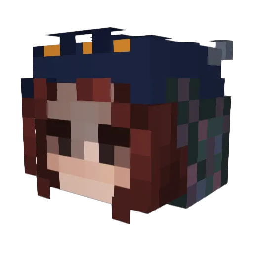 ex_freira Minecraft avatar head, 3D render