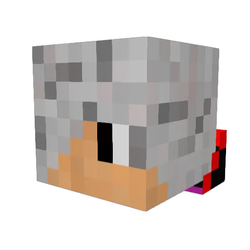 ex_skeleton Minecraft avatar head, 3D render