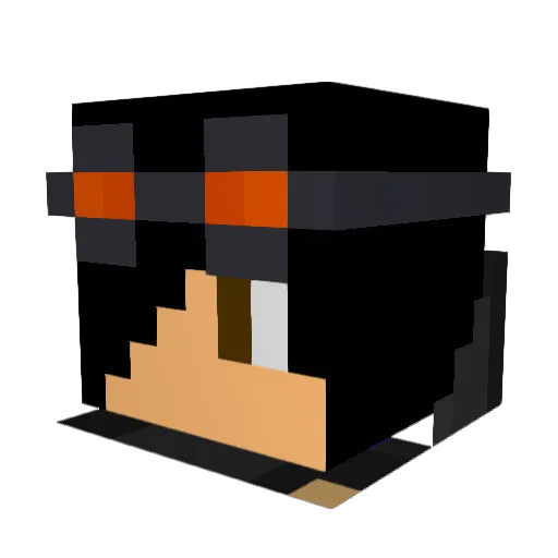 exage100 Minecraft avatar head, 3D render