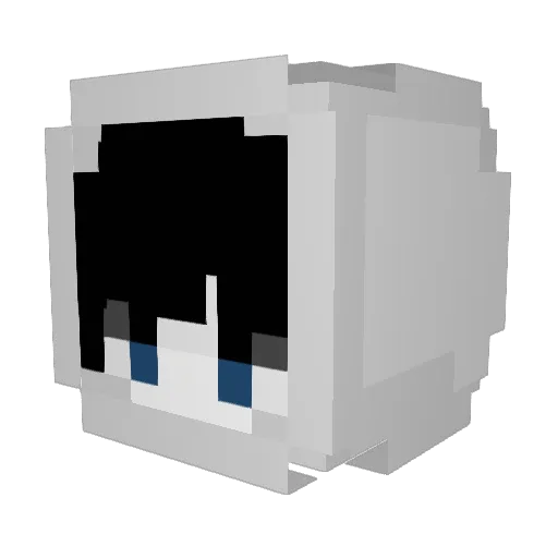 exakairo Minecraft avatar head, 3D render