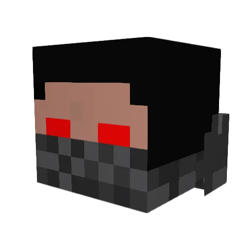exaton_ Minecraft avatar head, 3D render