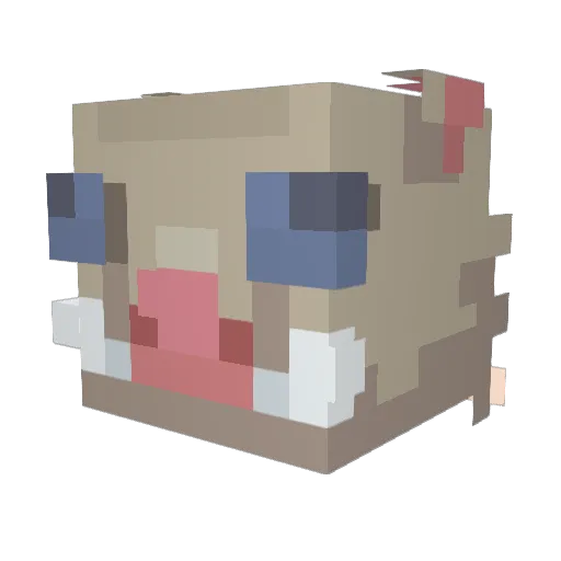 exbAxon Minecraft avatar head, 3D render