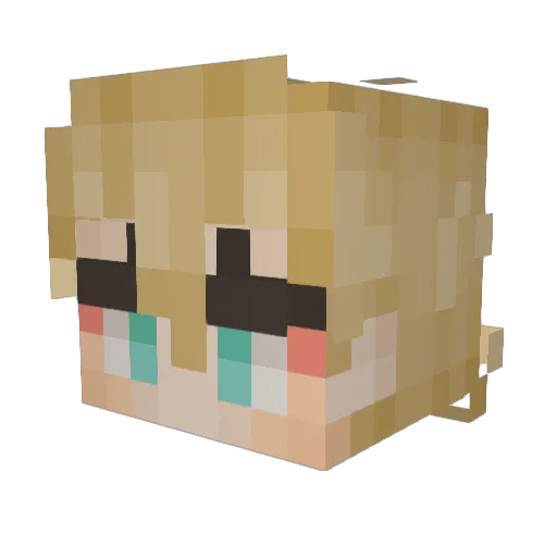 excalibah Minecraft avatar head, 3D render