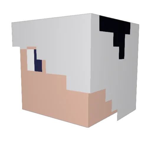 excelentor Minecraft avatar head, 3D render