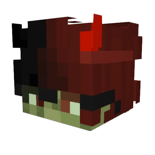 excluikk Minecraft avatar head, 3D render
