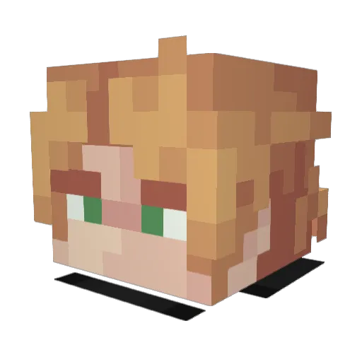 excytioum Minecraft avatar head, 3D render