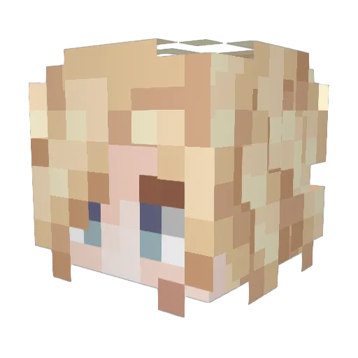 exdiiy Minecraft avatar head, 3D render
