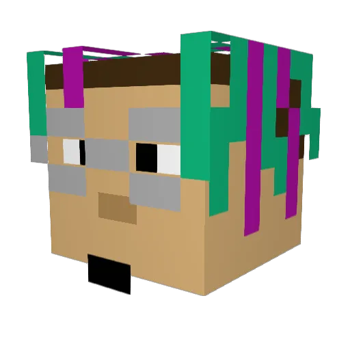 exe1099 Minecraft avatar head, 3D render