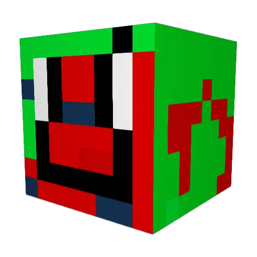 exe1234_1 Minecraft avatar head, 3D render