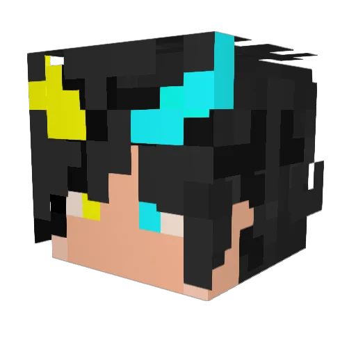 exeCinn Minecraft avatar head, 3D render