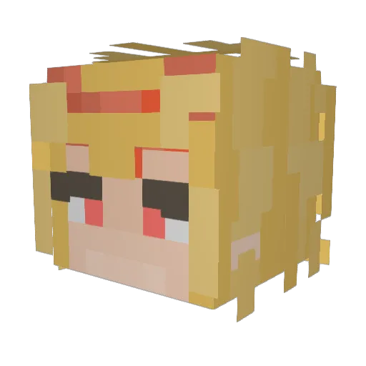 exe_nry Minecraft avatar head, 3D render
