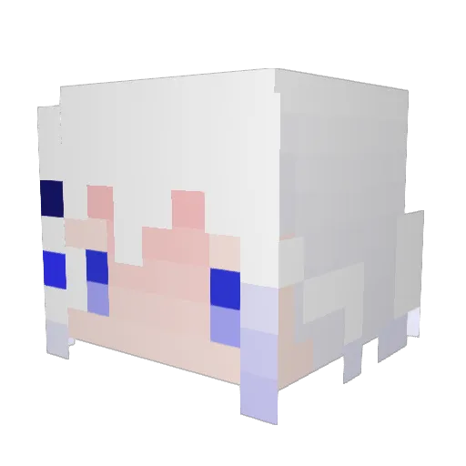 execmaru Minecraft avatar head, 3D render