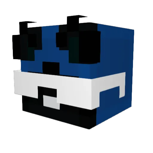 execut4 Minecraft avatar head, 3D render