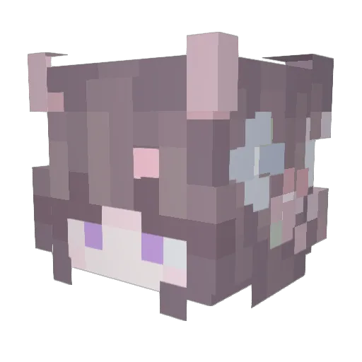 executory Minecraft avatar head, 3D render