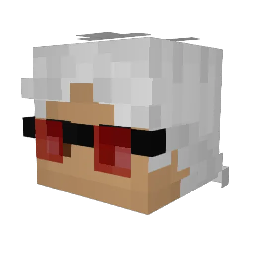 exedare Minecraft avatar head, 3D render