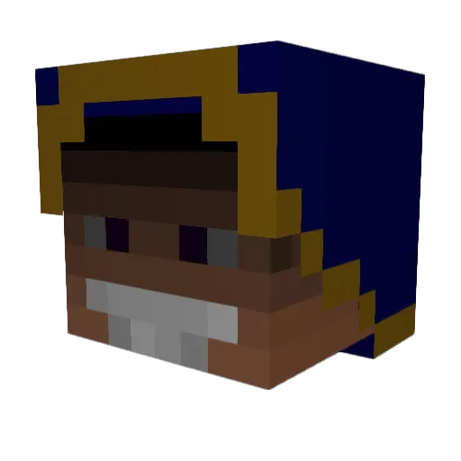 exentia Minecraft avatar head, 3D render