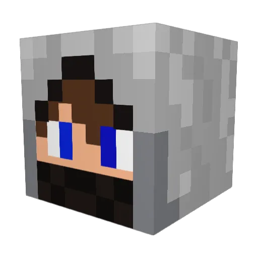 exeoN_ Minecraft avatar head, 3D render