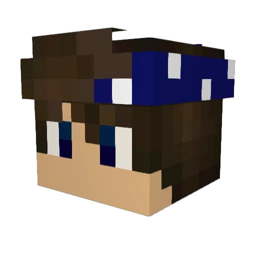 exiberticon Minecraft avatar head, 3D render