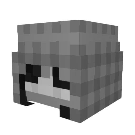 exigir Minecraft avatar head, 3D render