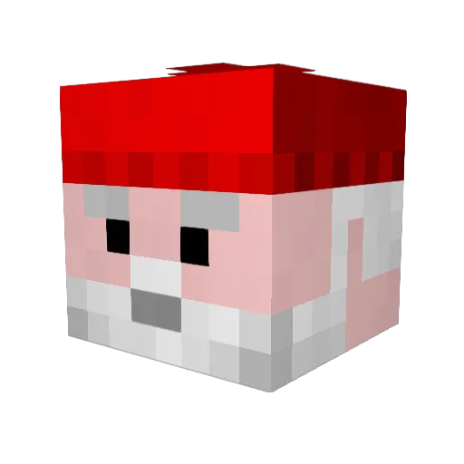 exiistential Minecraft avatar head, 3D render