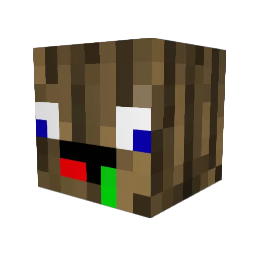 exiled_unity Minecraft avatar head, 3D render
