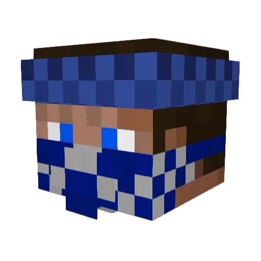 exillrei Minecraft avatar head, 3D render