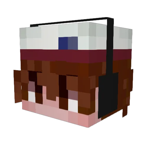 exiquor Minecraft avatar head, 3D render