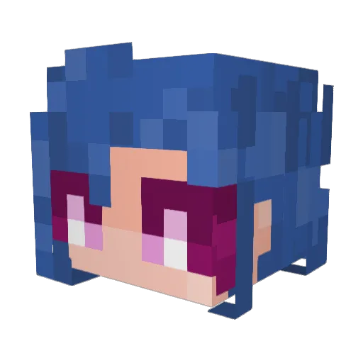 existentperson Minecraft avatar head, 3D render