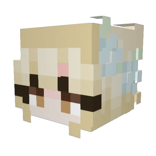 exit_gr Minecraft avatar head, 3D render