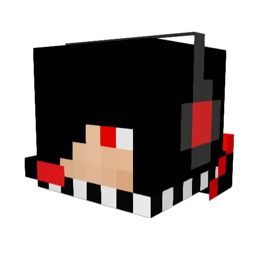 exklom Minecraft avatar head, 3D render