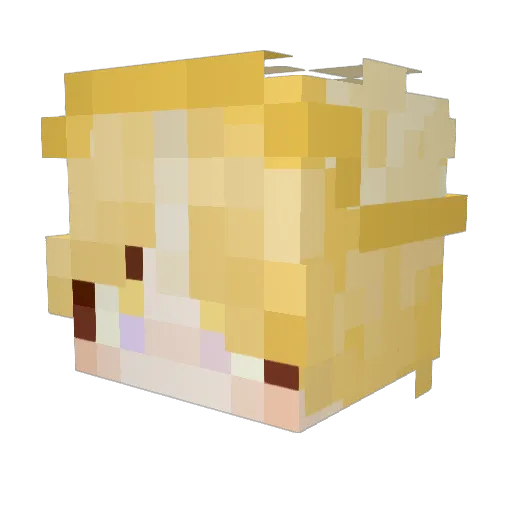 exkoii Minecraft avatar head, 3D render