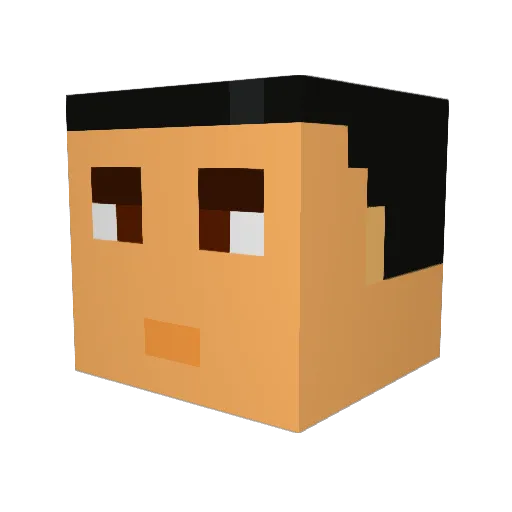 exnano Minecraft avatar head, 3D render